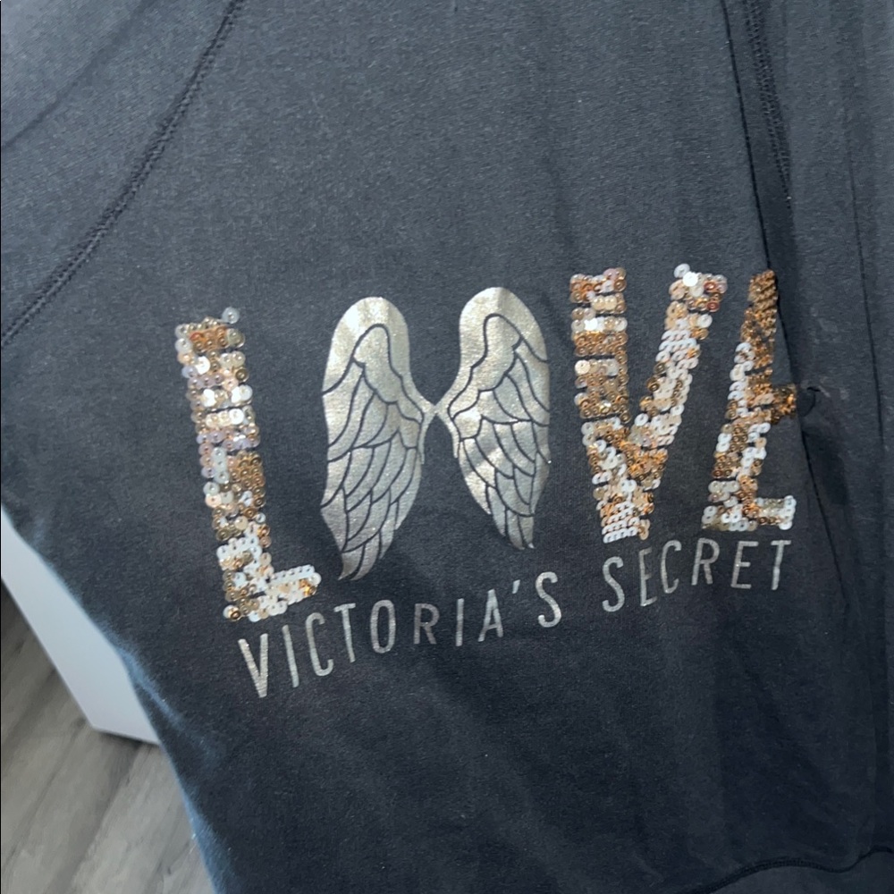 Victoria's Secret Black Sequin LOVE size